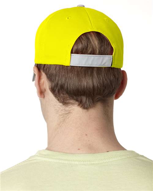Adams Headwear RF102 Yellow — on model back
