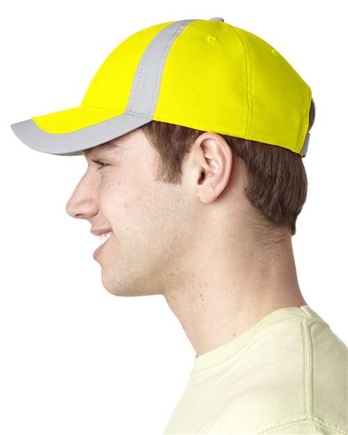 Adams Headwear RF102 Yellow — on model side