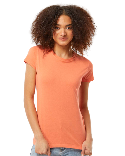 Women's Slim Fit Fine Jersey Tee - Coral