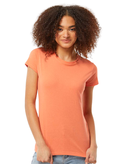 Women's Slim Fit Fine Jersey Tee - Coral