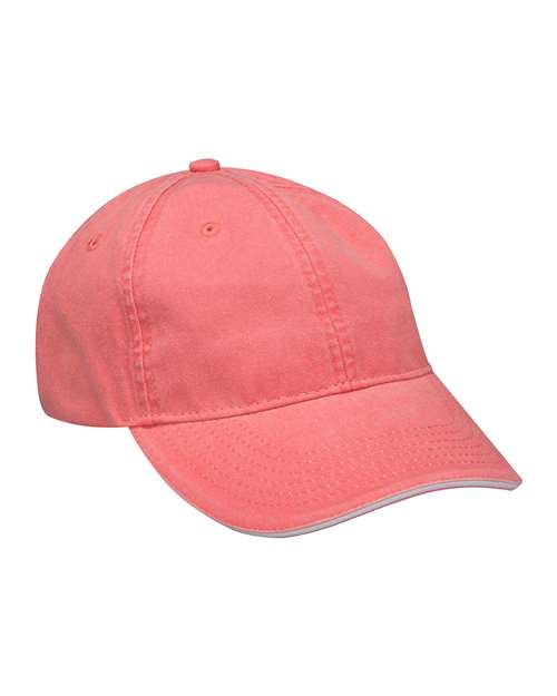 Adams Headwear LP107 Coral/ White — front