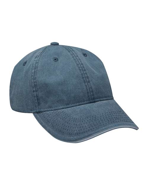 Adams Headwear LP107 Midnight Blue/ White — front