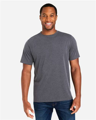 CORE365 CE111 Carbon Heather — on model front