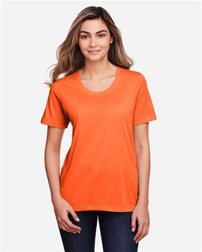 CORE365 CE111W Campus Orange — on model front