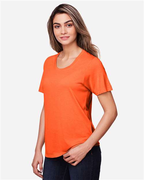 CORE365 CE111W Campus Orange — on model side