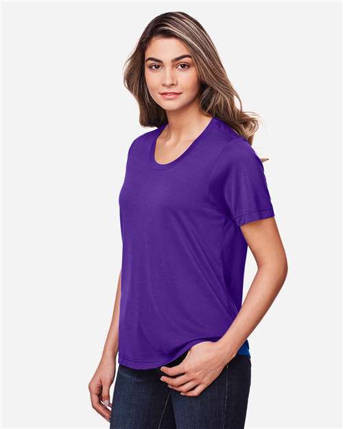 CORE365 CE111W Campus Purple — on model side