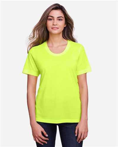 CORE365 CE111W Safety Yellow — on model front