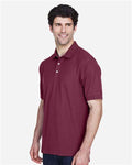 Devon & Jones D100 Burgundy — on model side