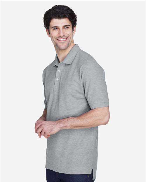 Devon & Jones D100 Grey Heather — on model side