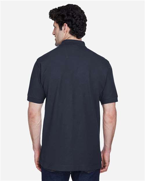 Devon & Jones D100 Navy — on model back