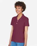 Devon & Jones D100W Burgundy — on model side