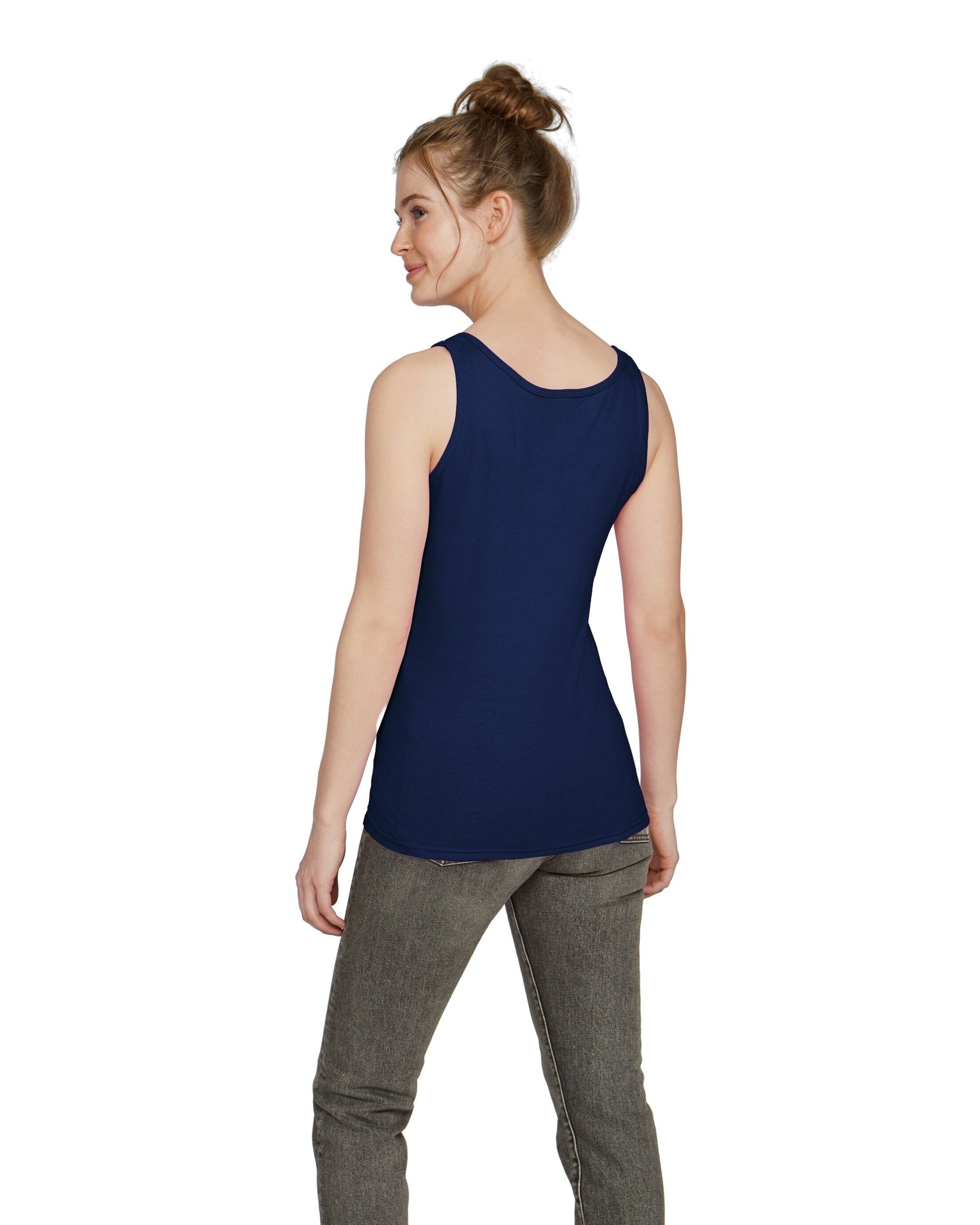 Women's Softstyle® Fitted Tank - Navy