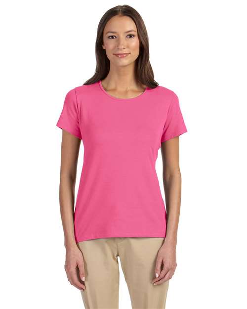Devon & Jones DP182W Charity Pink — on model front