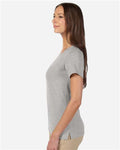 Devon & Jones DP182W Grey Heather — on model side