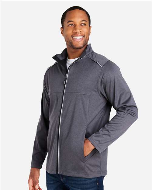 CORE365 CE708 Carbon Heather — on model side