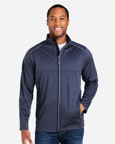 CORE365 CE708 Classic Navy Heather — on model front