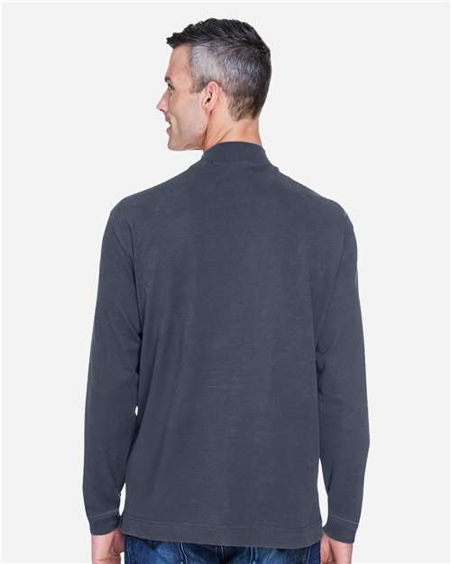 Devon & Jones D420 Navy — on model back