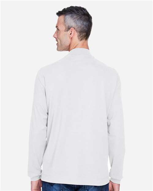 Devon & Jones D420 White — on model back