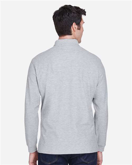 Devon & Jones D110 Grey Heather — on model back