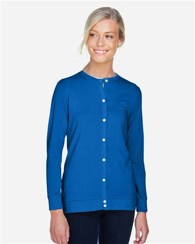 Devon & Jones DP181W French Blue — on model front