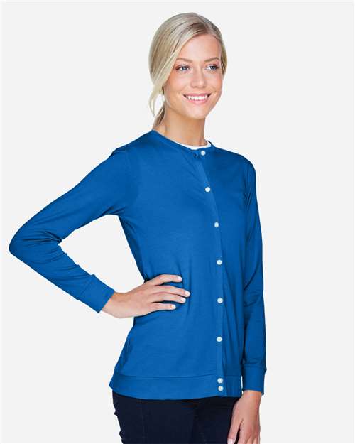 Devon & Jones DP181W French Blue — on model side
