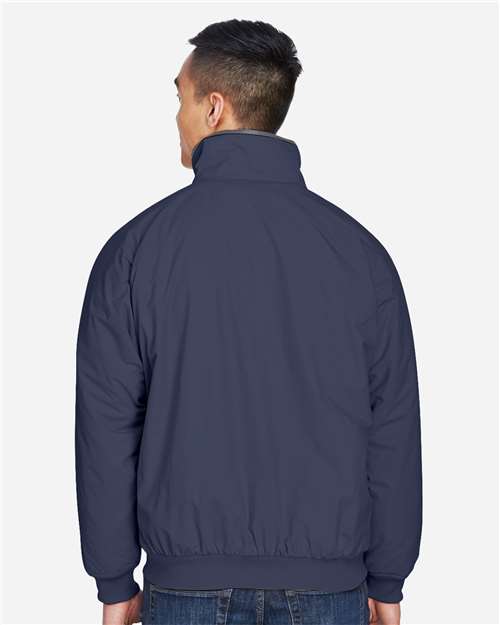 Devon & Jones D700 Navy — on model back