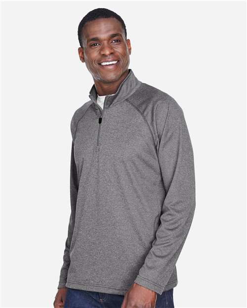 Devon & Jones DG440 Dark Grey Heather — on model side