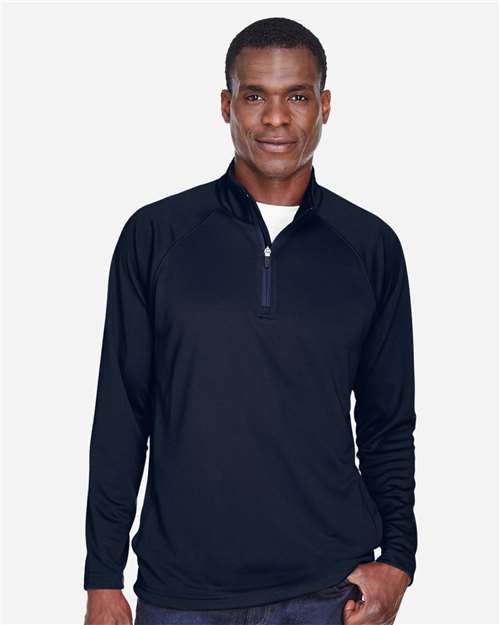 Devon & Jones DG440 Navy — on model front