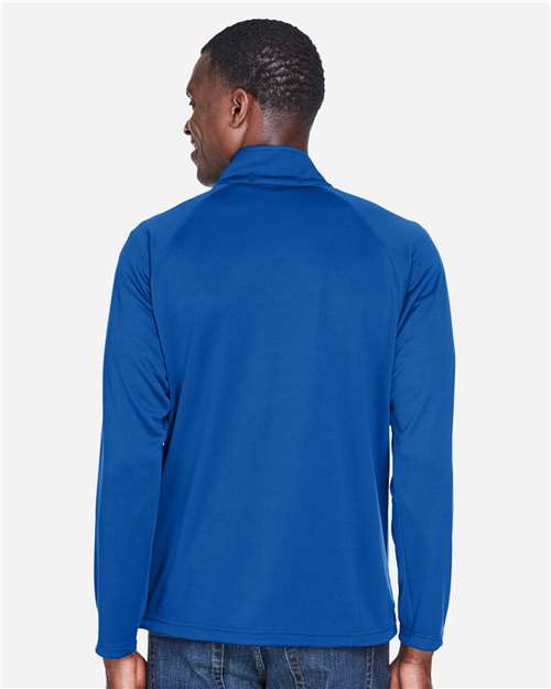 Devon & Jones DG420 True Royal — on model back