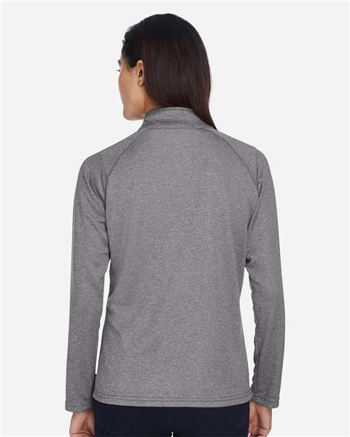 Devon & Jones DG440W Dark Grey Heather — on model back