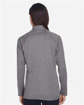 Devon & Jones DG420W Dark Grey Heather — on model back