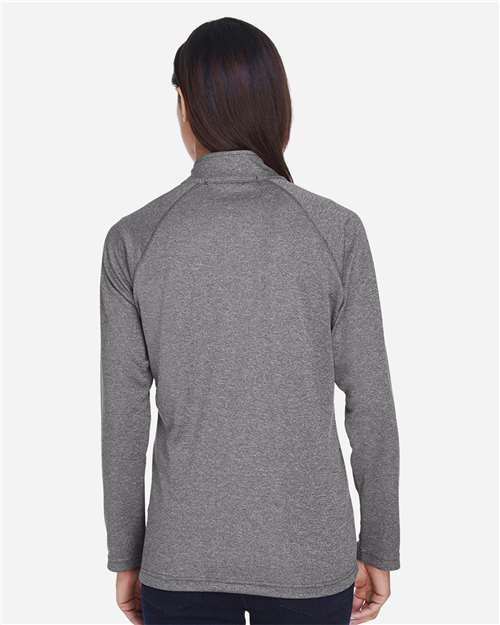 Devon & Jones DG420W Dark Grey Heather — on model back