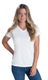 SubliVie 1507 - Women's V-Neck Polyester Sublimation Tee - White