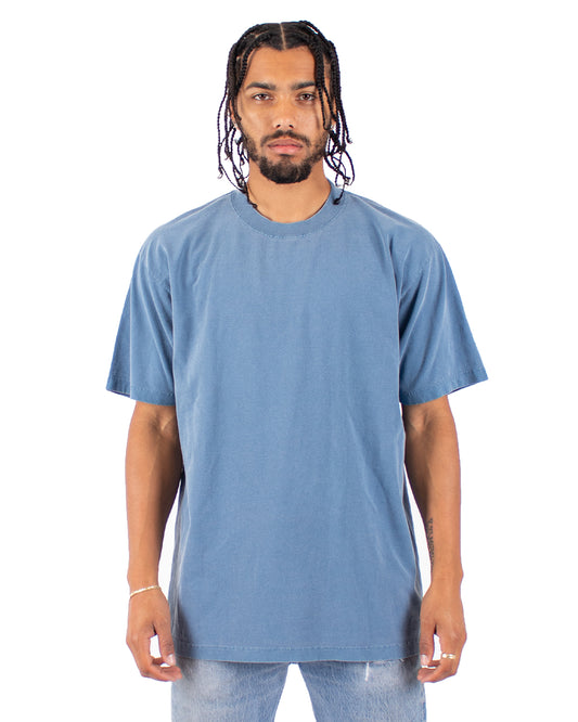 Garment-Dyed Crewneck T-Shirt - Washed Denim