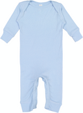 Infant Long-Sleeve Baby Rib Coverall - Light Blue