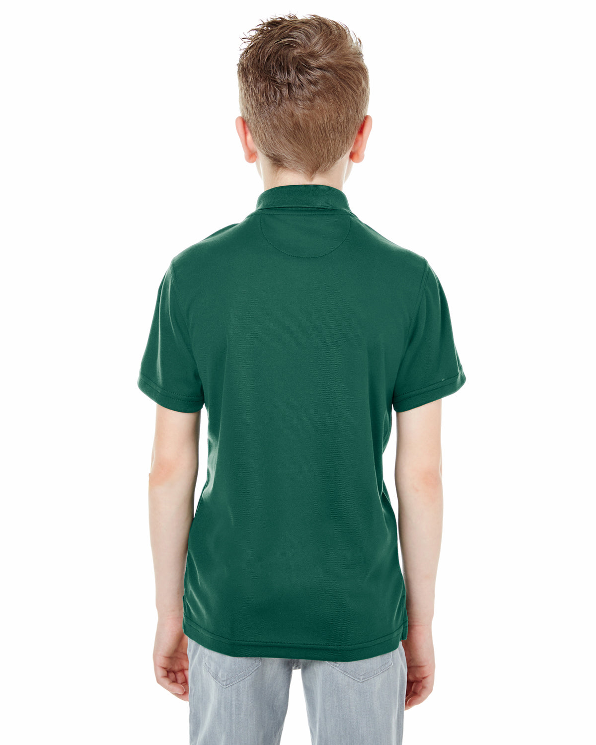 Youth Cool & Dry Mesh Piqué Polo - Forest Green