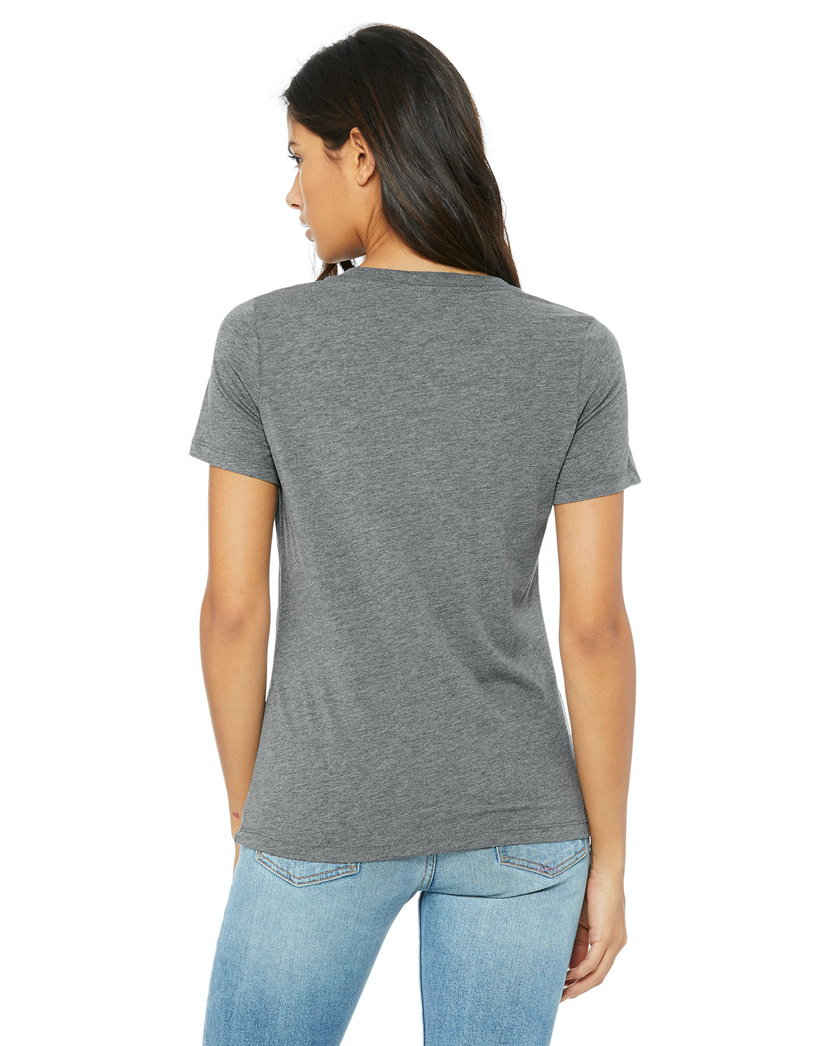 Women's Relaxed Jersey V-Neck T-Shirt - Gray Triblend