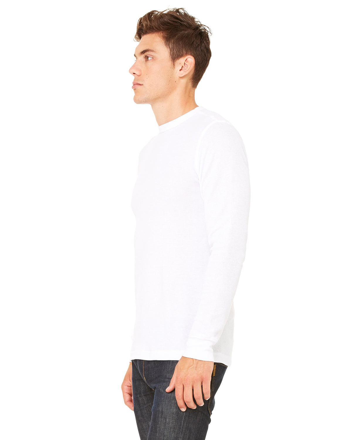 Men's Thermal Long-Sleeve T-Shirt - White / White