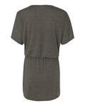Women's Flowy V-Neck Dress - Heather Dark Gray