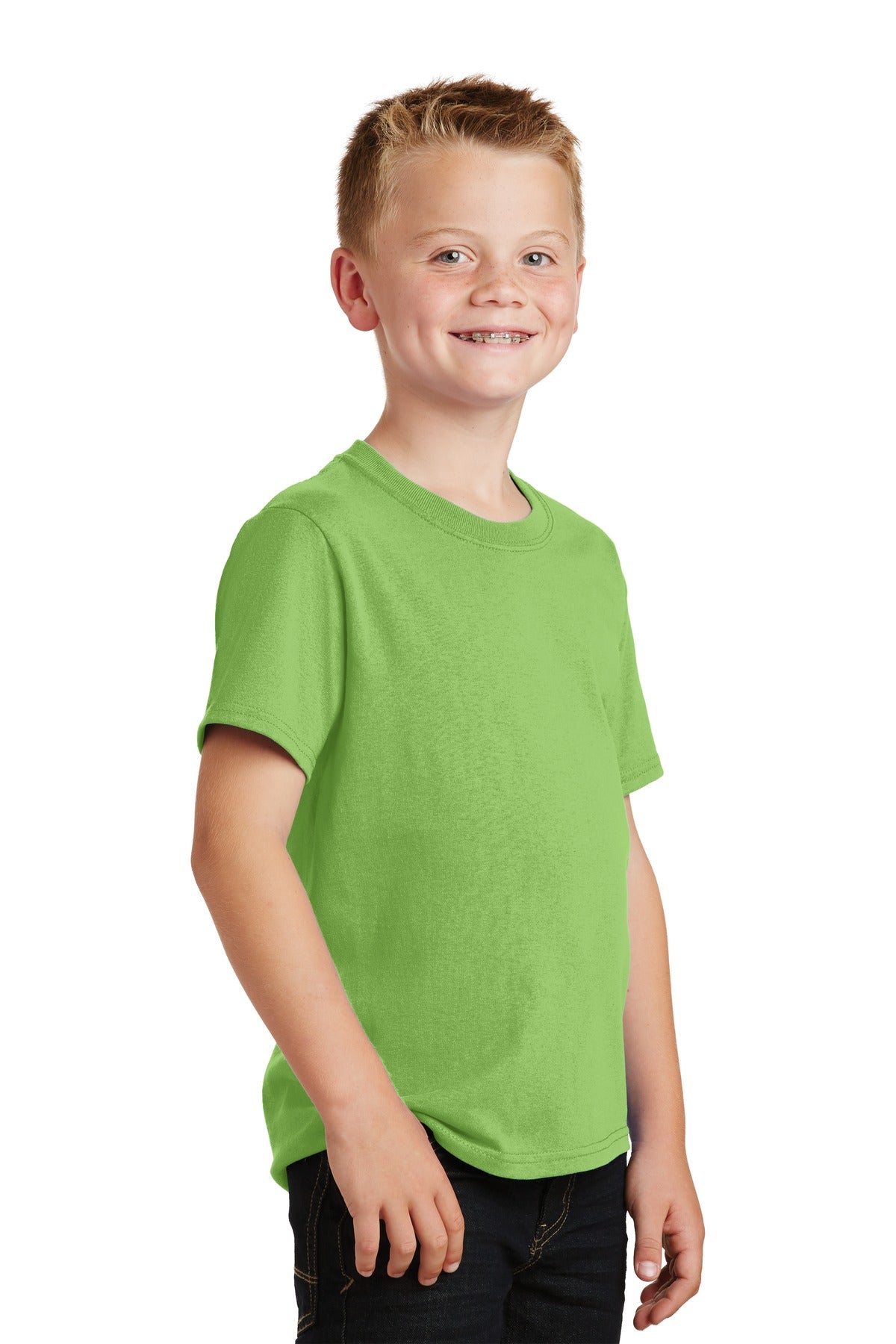 Youth Core Cotton Tee - Lime