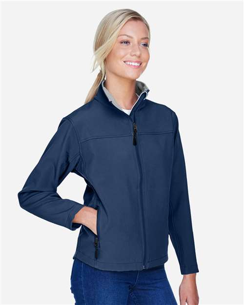 Devon & Jones D995W Navy — on model side