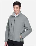 Devon & Jones D995 Charcoal — on model side