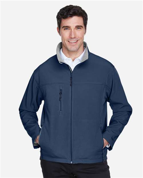 Devon & Jones D995 Navy — on model front