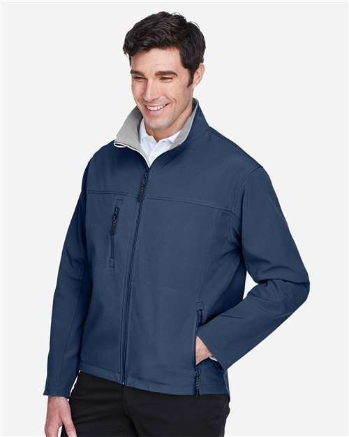Devon & Jones D995 Navy — on model side