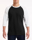 Gildan G570 - Unisex Heavy Cotton��� 3/4-Raglan Sleeve T-Shirt - Black / White