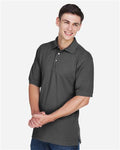 Harriton M265 Charcoal — on model side