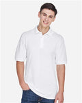 Harriton M265 White — on model front