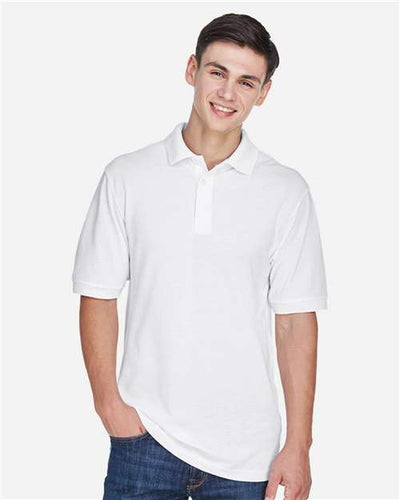 Harriton M265 White — on model front
