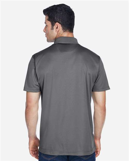 Harriton M315 Charcoal — on model back