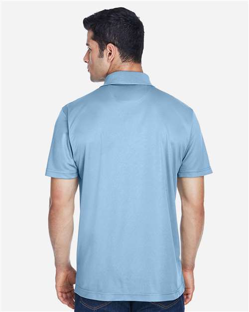 Harriton M315 Light Blue — on model back